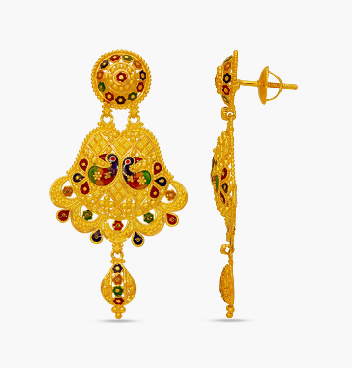 The Colourful Phesant Earring